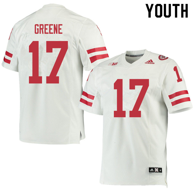 Youth #17 Keyshawn Greene Nebraska Cornhuskers College Football Jerseys Sale-White - Click Image to Close